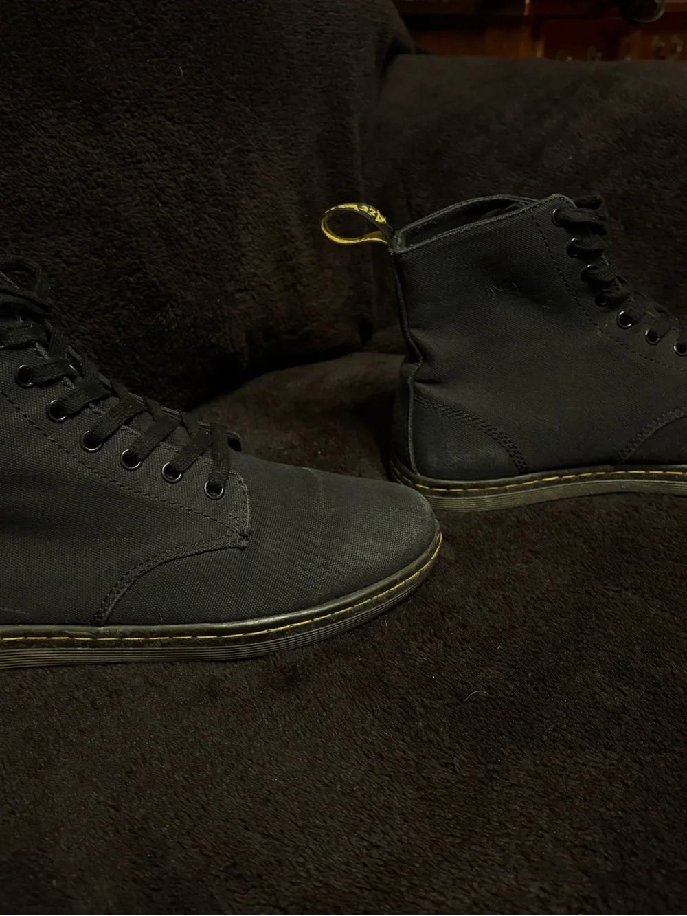 Doc Martens AirWair Alfie Black Canvas Boots US Men’s 9 / Women’s 10 GUC